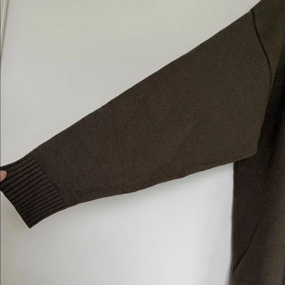 Ami Alexandre Mattiussi Green Turtleneck Sweater with Heart Detail